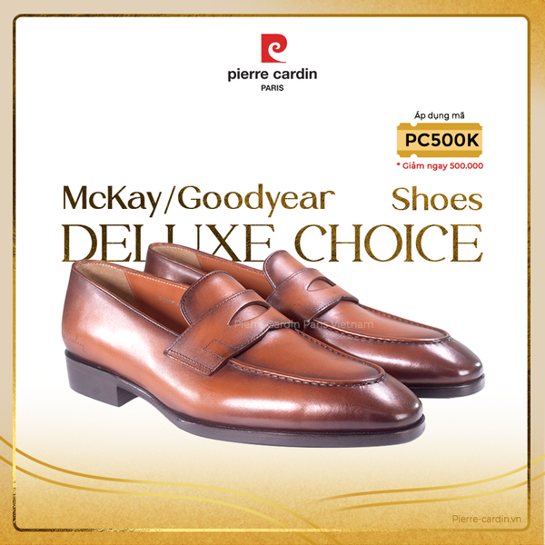 [RE-NEW] Giày Penny Loafer Đế Da Pierre Cardin - PCMFWLH 361