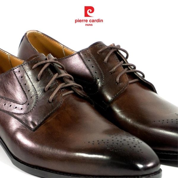 Giày Brogue Derby Đế Da Pierre Cardin - PCMFWLG 349