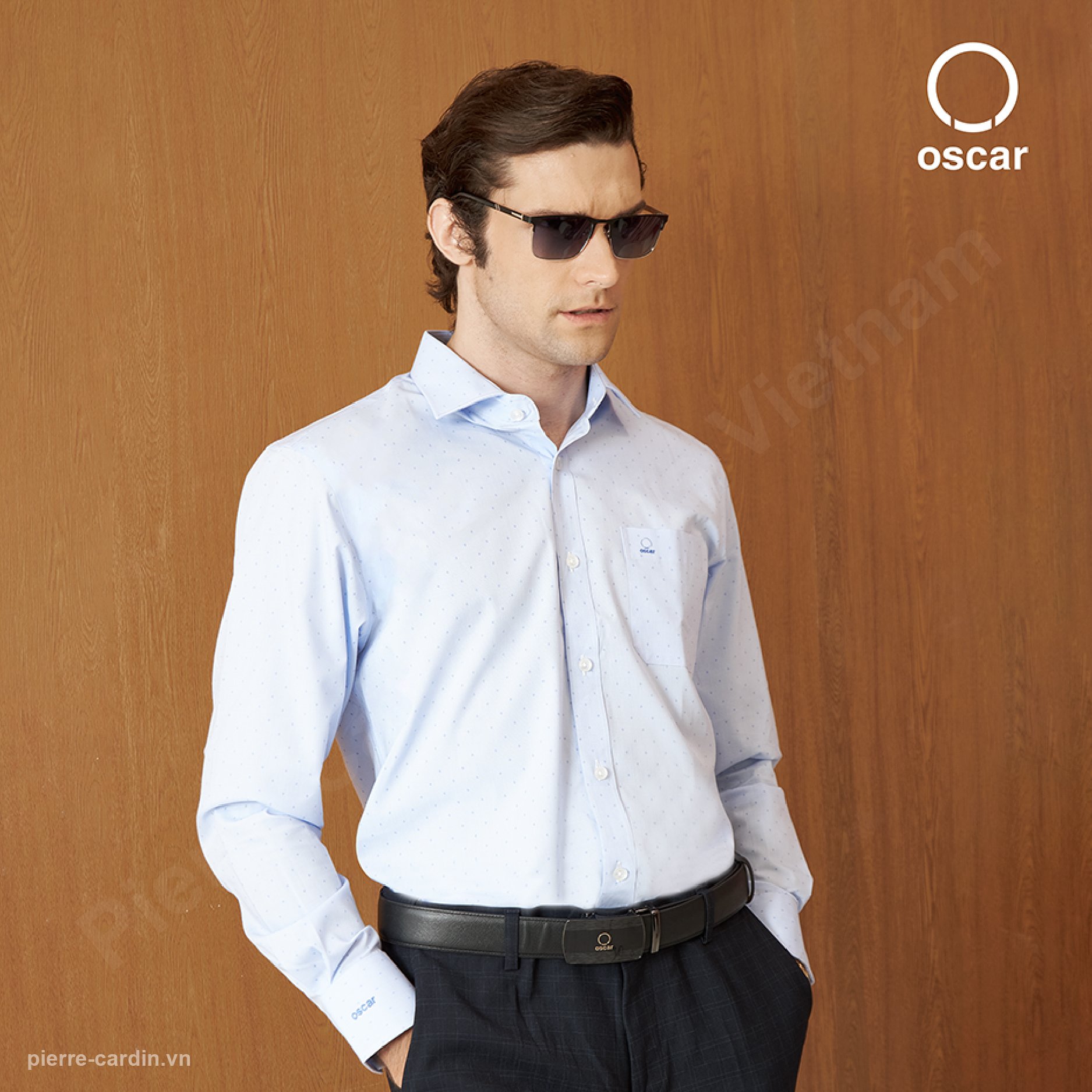 Áo Sơ Mi Tay Dài Oscar Fashion - OCMSCLH 057 (BLUE)
