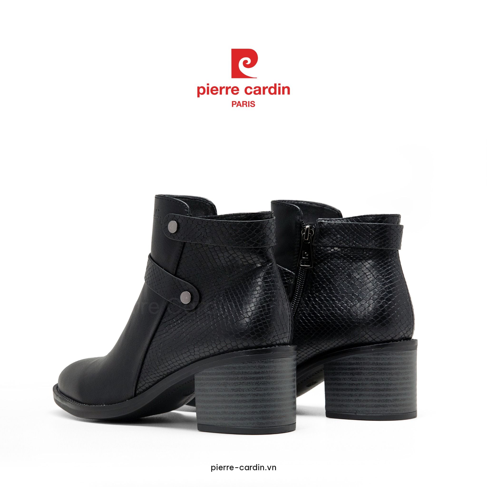 Pierre Cardin Paris Vietnam | Giày Boot Nữ Cổ Thấp Phong Cách Miền Viễn Tây Pierre Cardin - PCWFWSI 268 (+6cm)