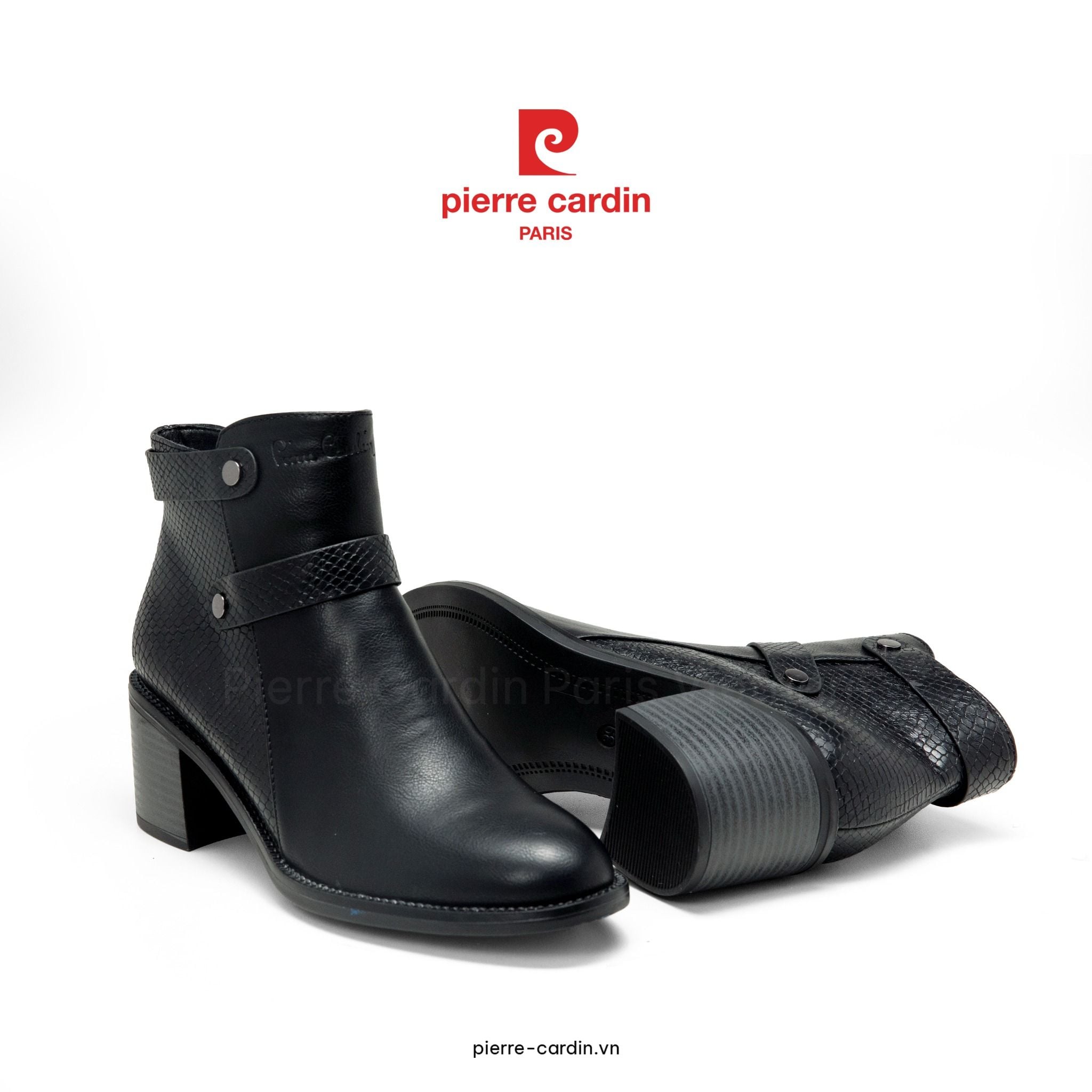 Pierre Cardin Paris Vietnam | Giày Boot Nữ Cổ Thấp Phong Cách Miền Viễn Tây Pierre Cardin - PCWFWSI 268 (+6cm)