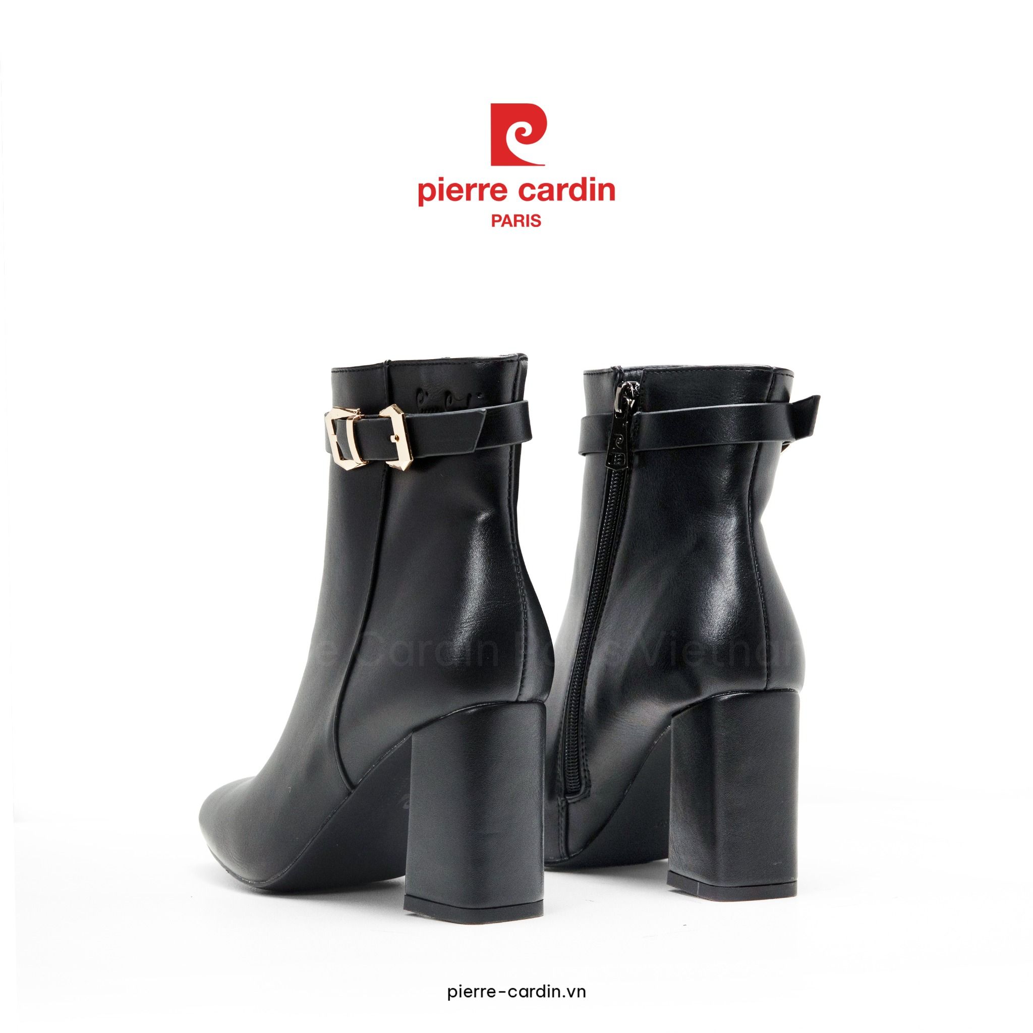 Pierre Cardin Paris Vietnam: Giày Boot Nữ Cổ Trung Phong Cách Quyến Rũ Pierre Cardin - PCWFWSI 267 (BLACK)