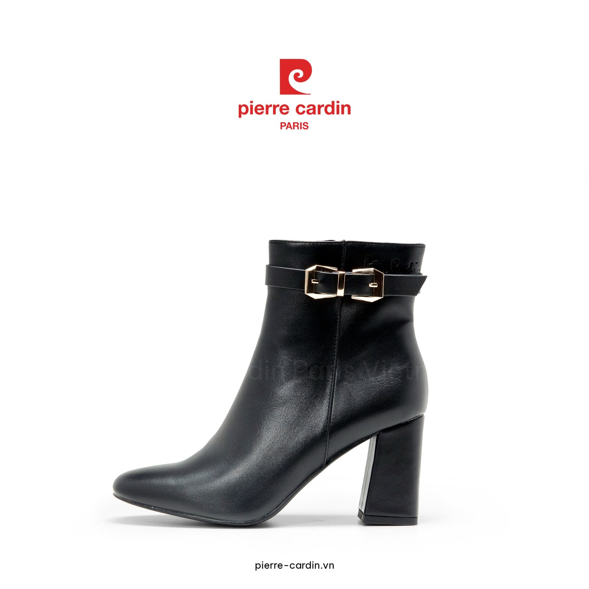Pierre Cardin Paris Vietnam: Giày Boot Nữ Cổ Trung Phong Cách Quyến Rũ Pierre Cardin - PCWFWSI 267 (BLACK)