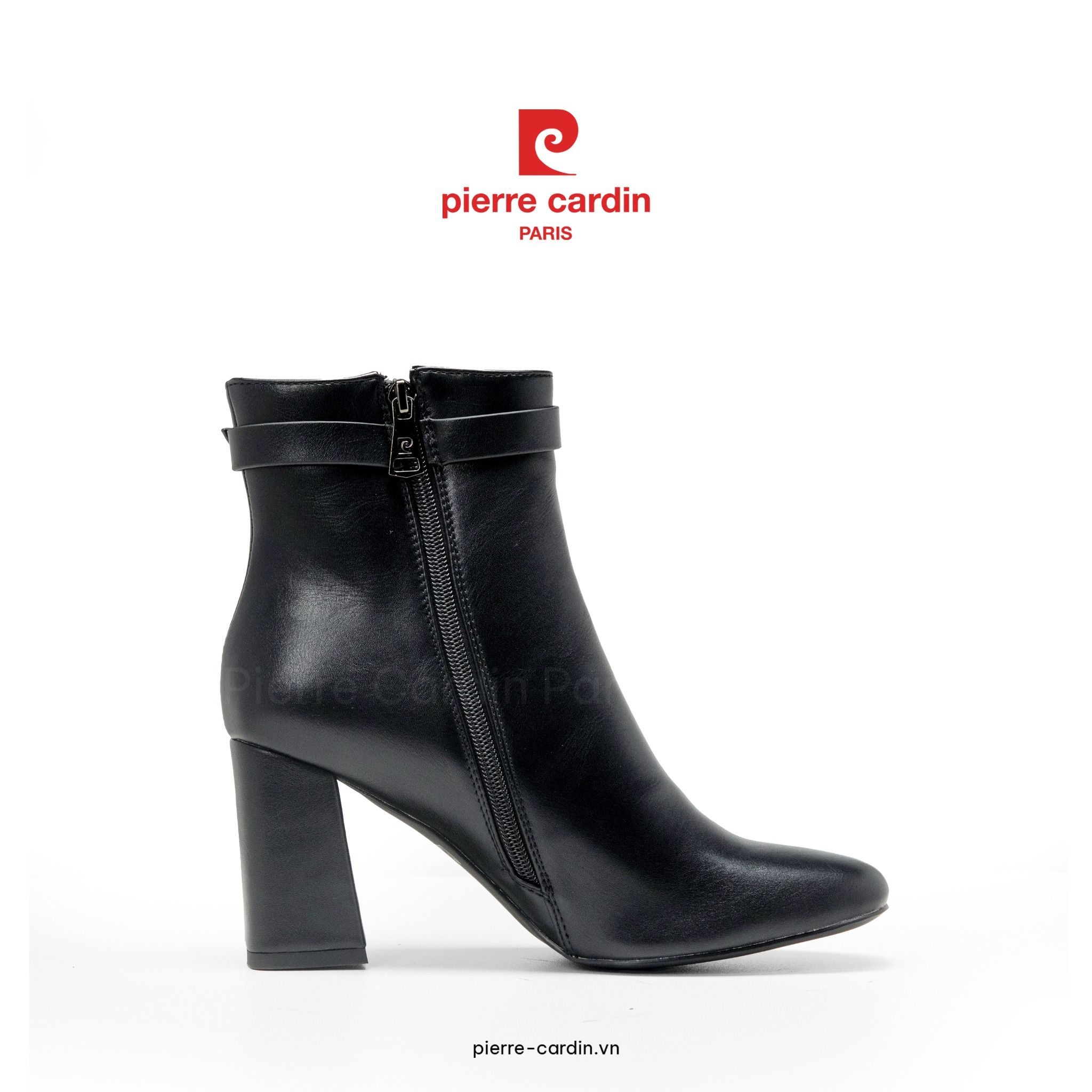 Pierre Cardin Paris Vietnam: Giày Boot Nữ Cổ Trung Phong Cách Quyến Rũ Pierre Cardin - PCWFWSI 267 (BLACK)