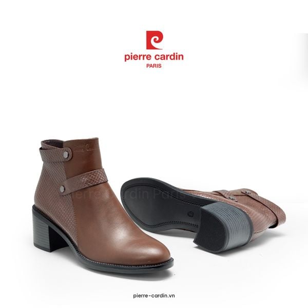 Giày Boot Nữ Cổ Thấp Phong Cách Miền Viễn Tây Pierre Cardin - PCWFWSI 268 (+6cm)