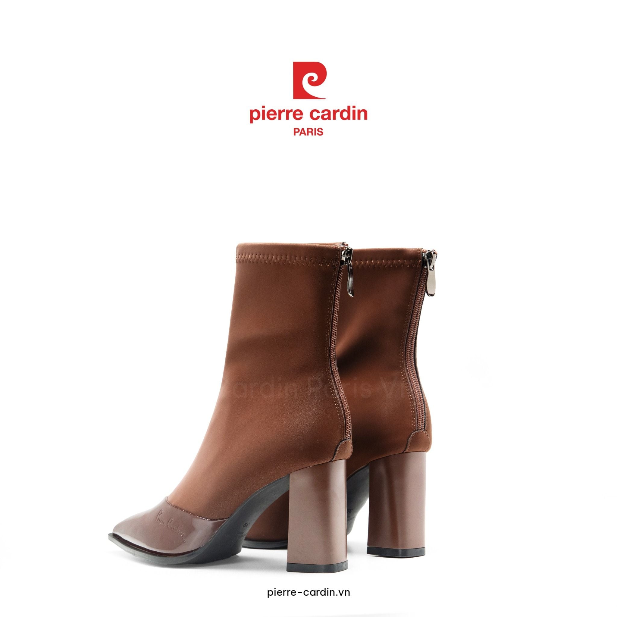Pierre Cardin Paris Vietnam | Giày Boot Nữ Cổ Cao Phiên Bản Đặc Biệt Pierre Cardin - PCWFWMI 263 (BLACK & BROWN)