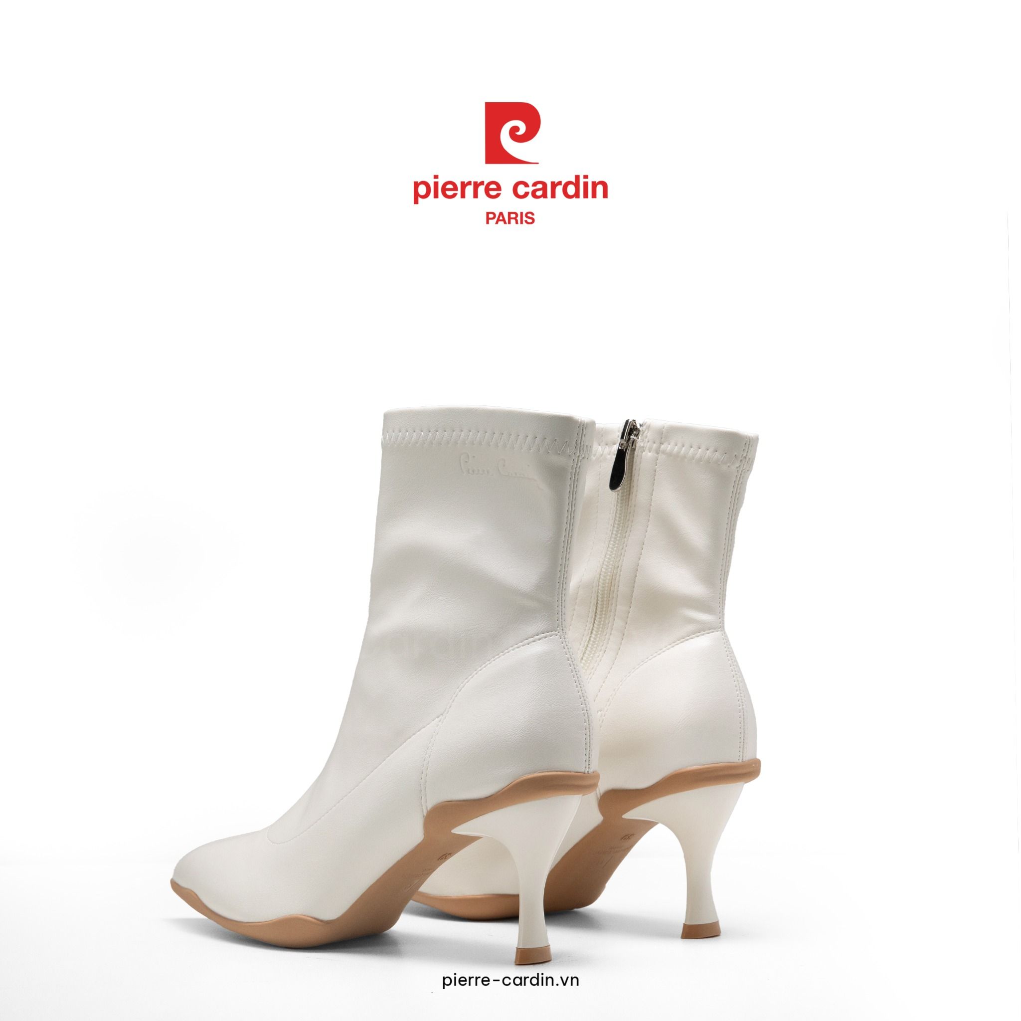 Pierre Cardin Paris Vietnam | Giày Boot Nữ Cổ Cao Phong Cách Thanh Lịch Pierre Cardin - PCWFWMI 265 (BLACK & CREAM)