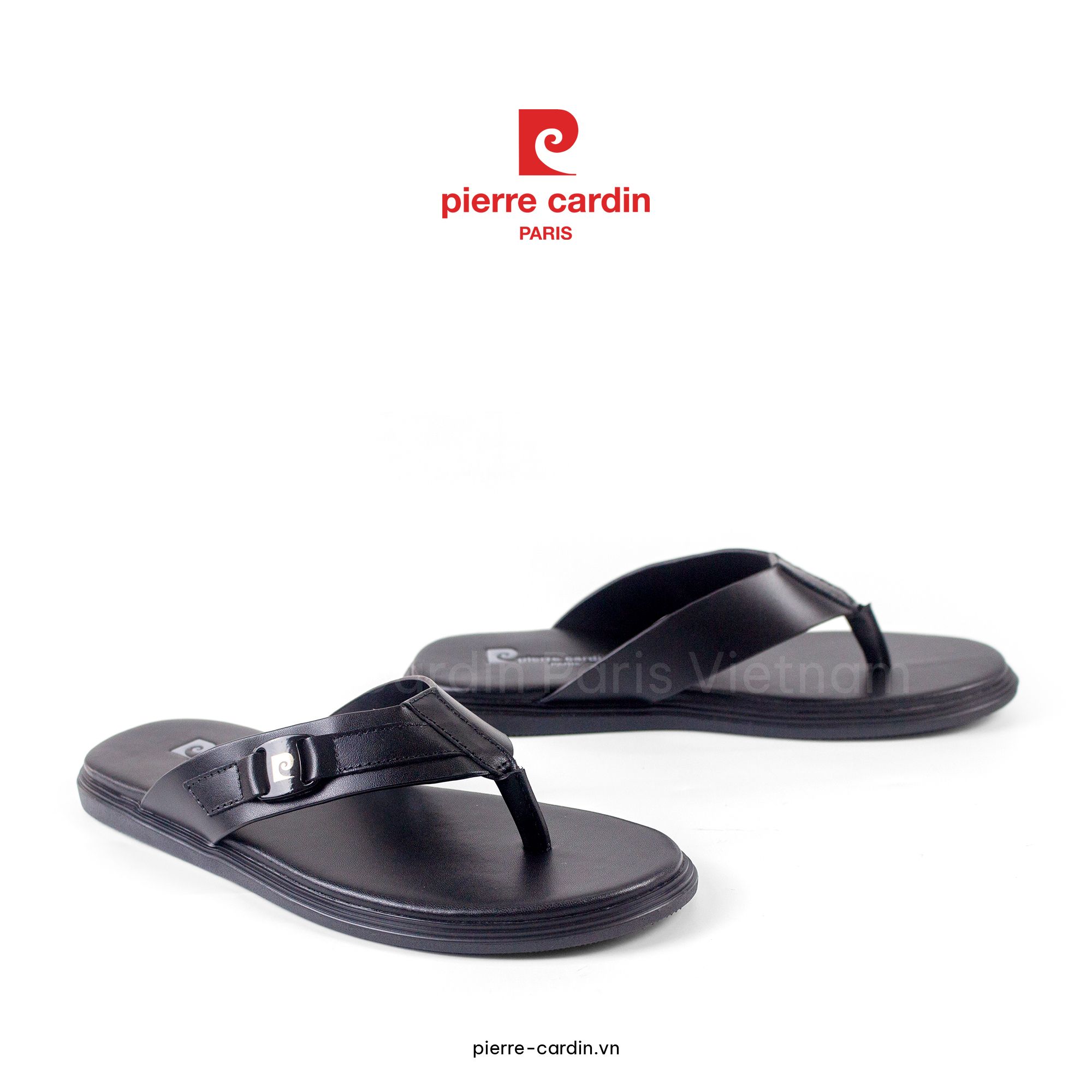 Pierre Cadin Paris Vietnam: Dép Da Nam Cao Cấp Pierre Cardin - PCMFWLI 160 (BLACK)