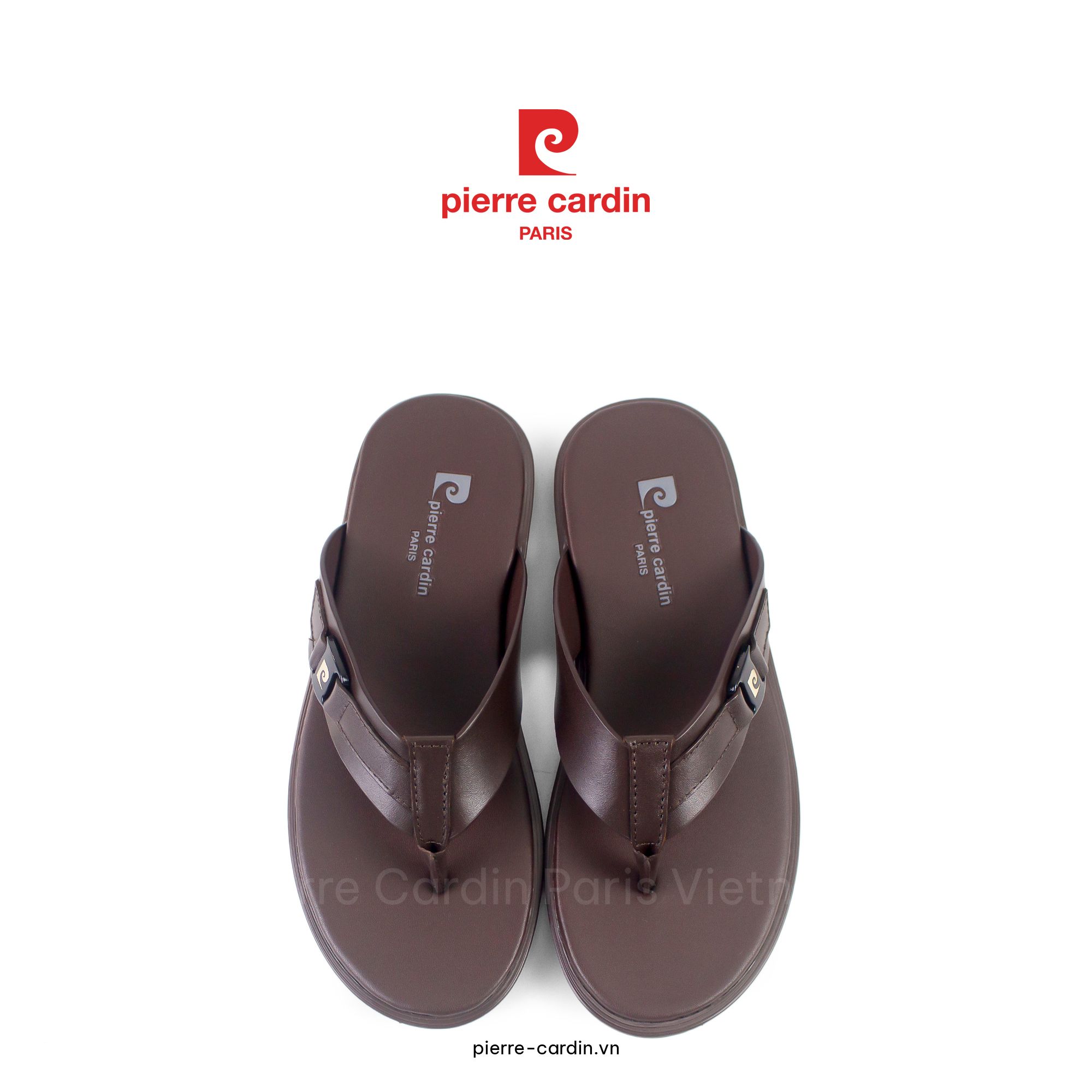 Pierre Cadin Paris Vietnam: Dép Da Nam Cao Cấp Pierre Cardin - PCMFWLI 160 (BROWN)