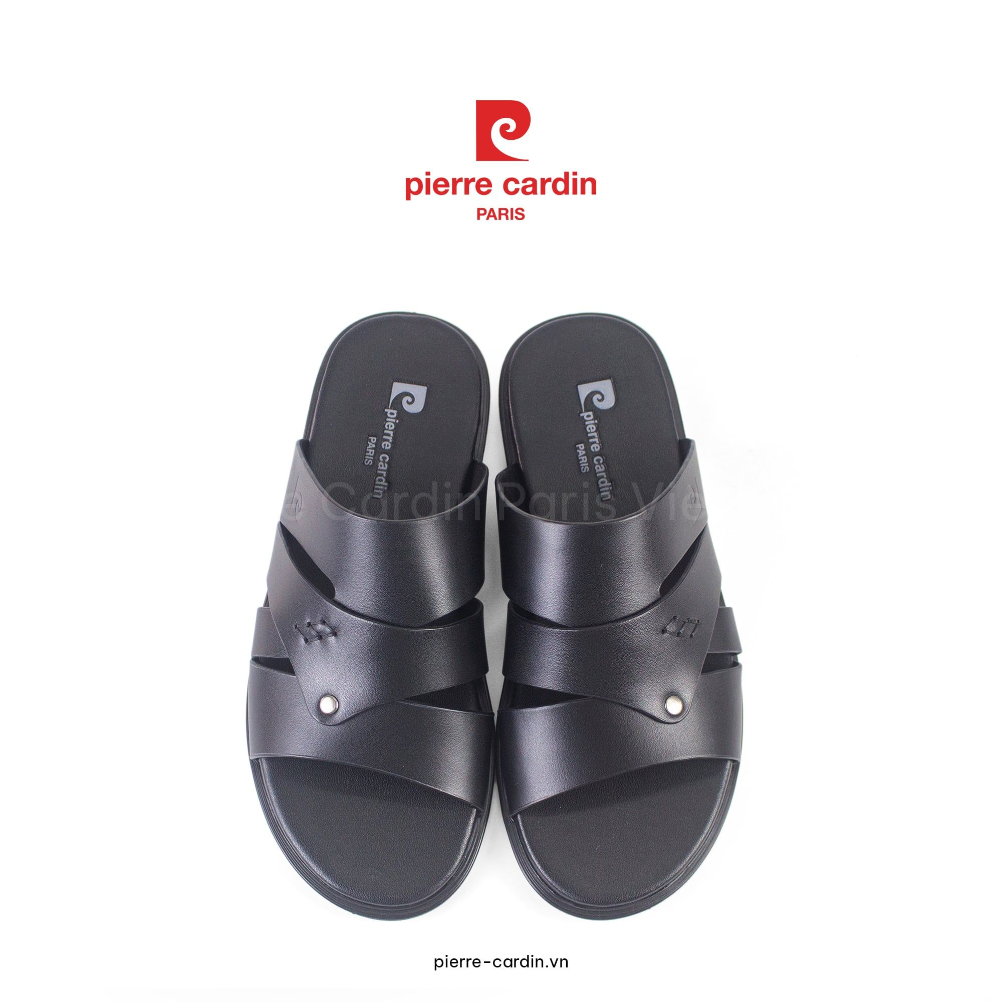Pierre Cardin Paris Vietnam: Sandals Nam Hàng Hiệu Pierre Cardin - PCMFWLI 163 (BLACK)