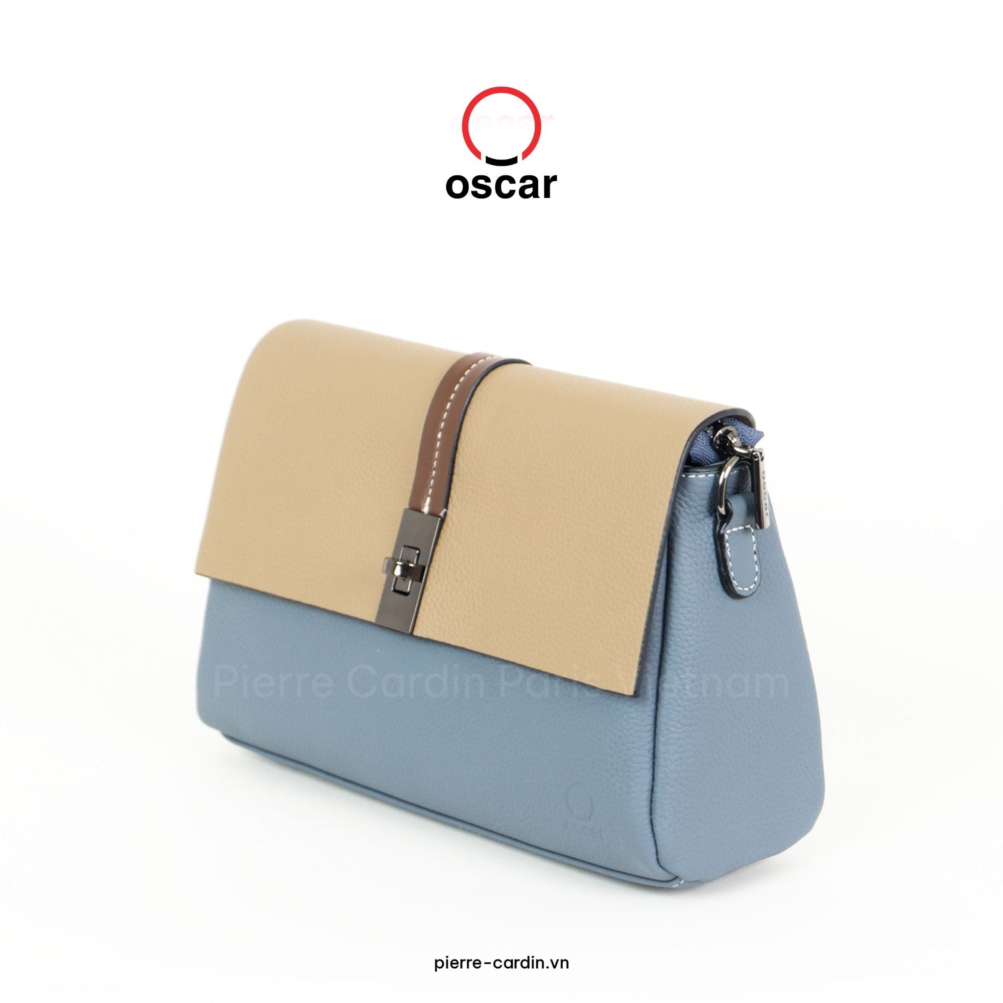 Pierre Cardin Paris Vietnam: Túi Xách Nữ Da Thật Oscar Fashion - OCWHBLH 094 (BLUE)