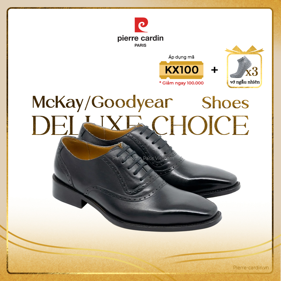 Giày Brogue Oxford Đế Da Pierre Cardin – PCMFWLD 314