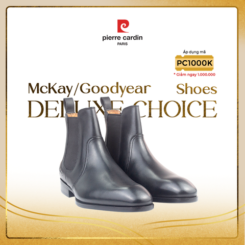 Bốt Cổ Cao Đế Da Pierre Cardin - PCMFWLH 368 (BLACK)