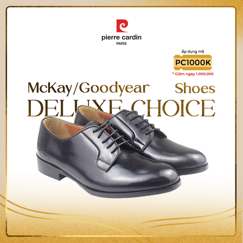 Giày Derby Cao Cấp Da Bò Ý Pierre Cardin - PCMFWLH 366 (BLACK)