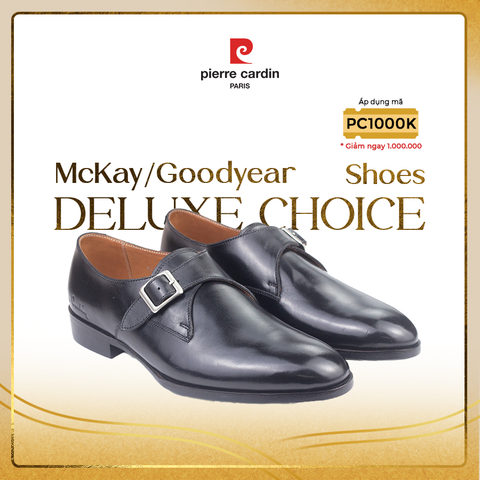 Giày Single Monkstrap Cao Cấp Pierre Cardin - PCMFWLH 367 (BLACK)