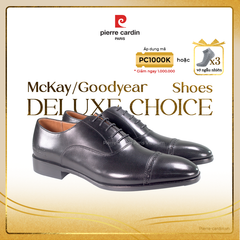 Giày Brogue Oxford Đế Da Pierre Cardin - PCMFWLH 362 (BLACK)