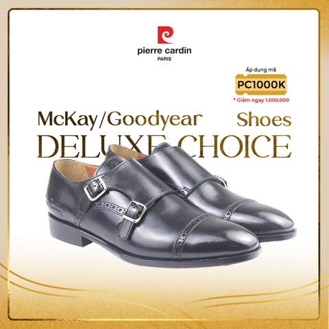 Giày Double Monkstrap Cao Cấp Pierre Cardin - PCMFWLH 363 (BLACK)