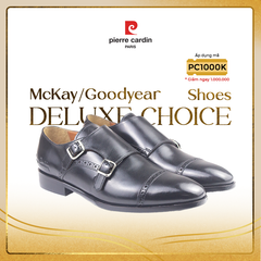 Giày Double Monkstrap Cao Cấp Pierre Cardin - PCMFWLH 363 (BLACK)