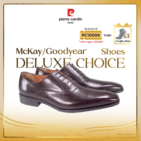 Giày Classic Oxford Đế Da Pierre Cardin - PCMFWLH 360 (BLACK)