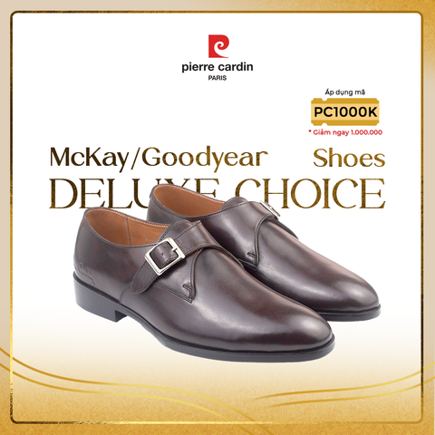 Giày Single Monkstrap Cao Cấp Pierre Cardin - PCMFWLH 367 (BLACK)
