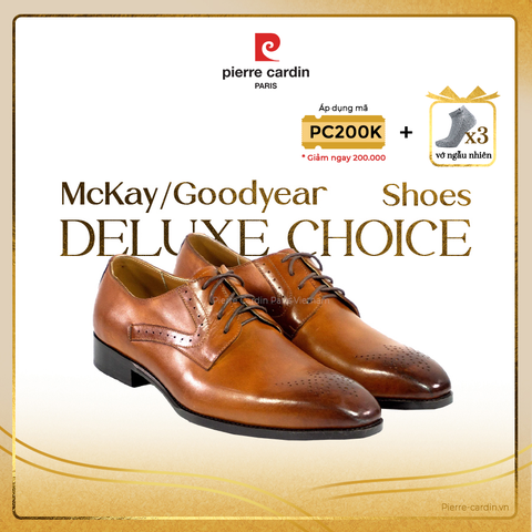 Giày Derby Đế Da Pierre Cardin - PCMFWLF 349 (GOLD)