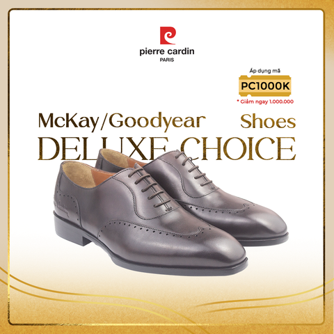 Giày Brogue Oxford Cao Cấp Pierre Cardin - PCMFWLH 364 (BLACK)