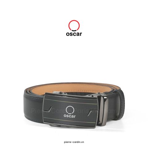 Thắt Lưng Da Bò Saffiano Oscar Fashion - OCMBLAI 049 (BLACK)