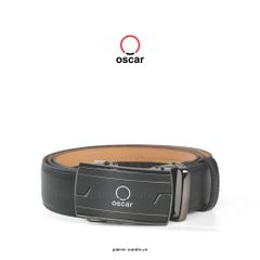 Thắt Lưng Da Bò Saffiano Oscar Fashion - OCMBLAI 049 (BLACK)