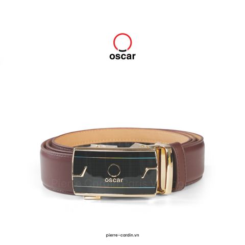 Thắt Lưng Da Bò Saffiano Oscar Fashion - OCMBLAI 049 (BLACK)