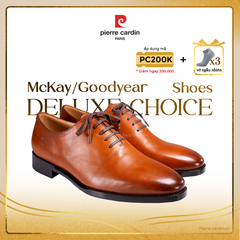Giày Wholecut Oxford Đế Da Piearre Cardin - PCMFWLG 356 (GOLD)