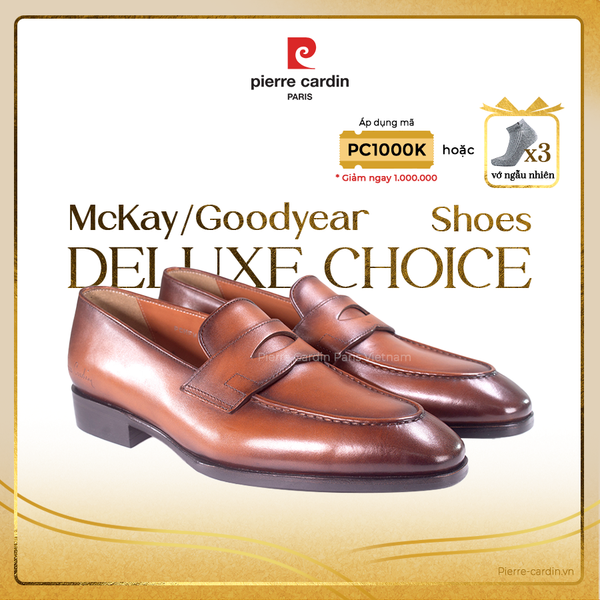 [RE-NEW] Giày Penny Loafer Đế Da Pierre Cardin - PCMFWLH 361