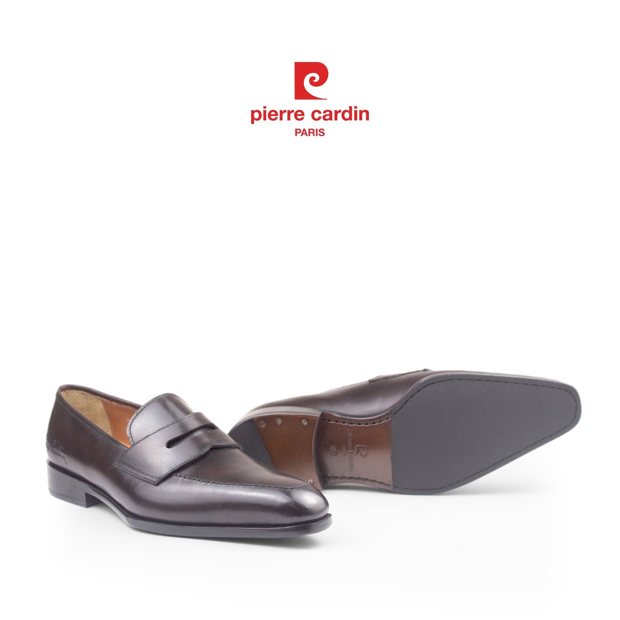 Pierre Cardin Paris Vietnam: Giày Penny Loafer Cao Cấp - PCMFWLH 369 (BROWN)