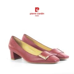 Giày Nữ Cao Gót Mũi Vuông Da Thật Pierre Cardin - PCWFWLH 240 (+4cm) - RED