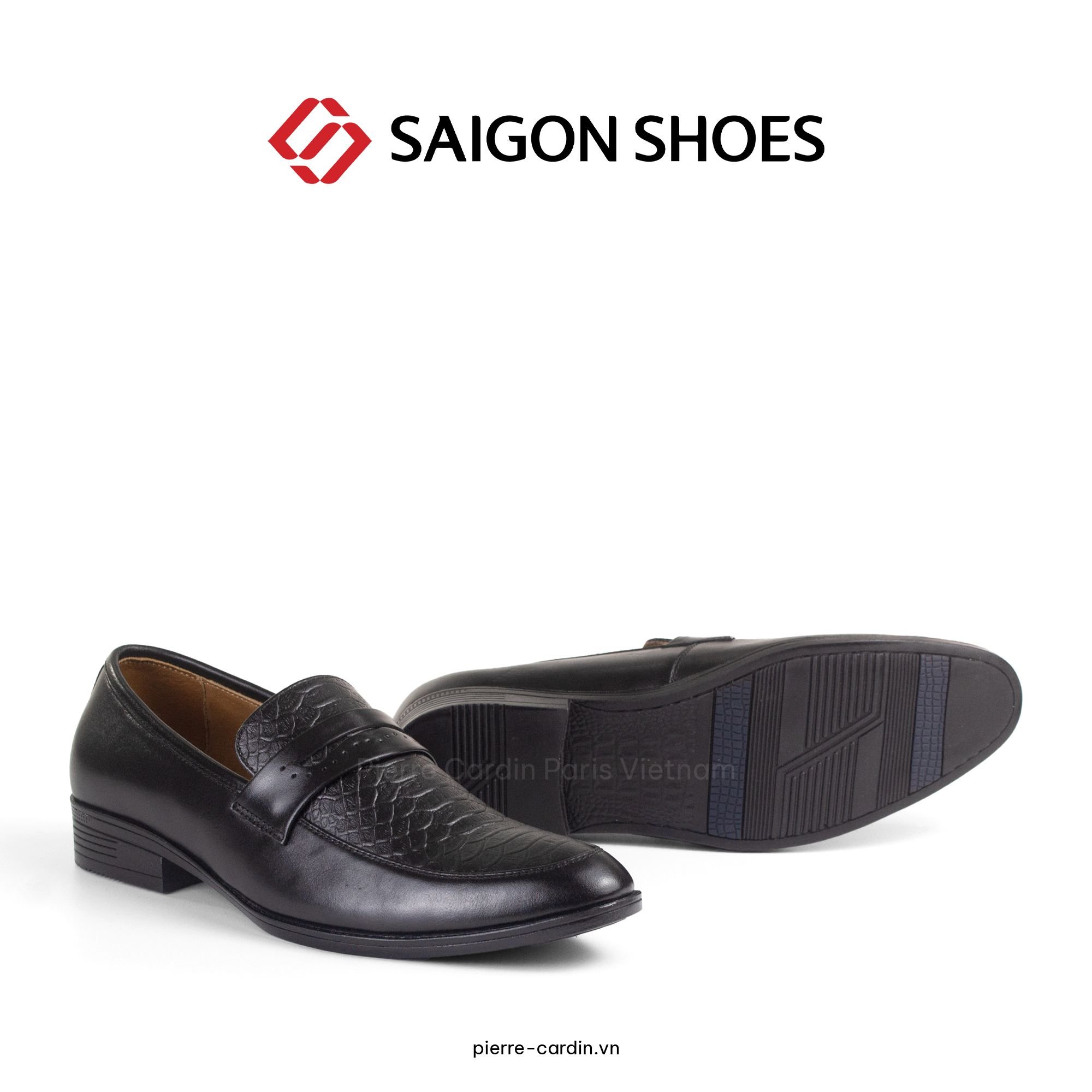 Pierre Cardin Paris Vietnam: Giày Lười Saigon Shoes - SGMFWLH 003 (BLACK)