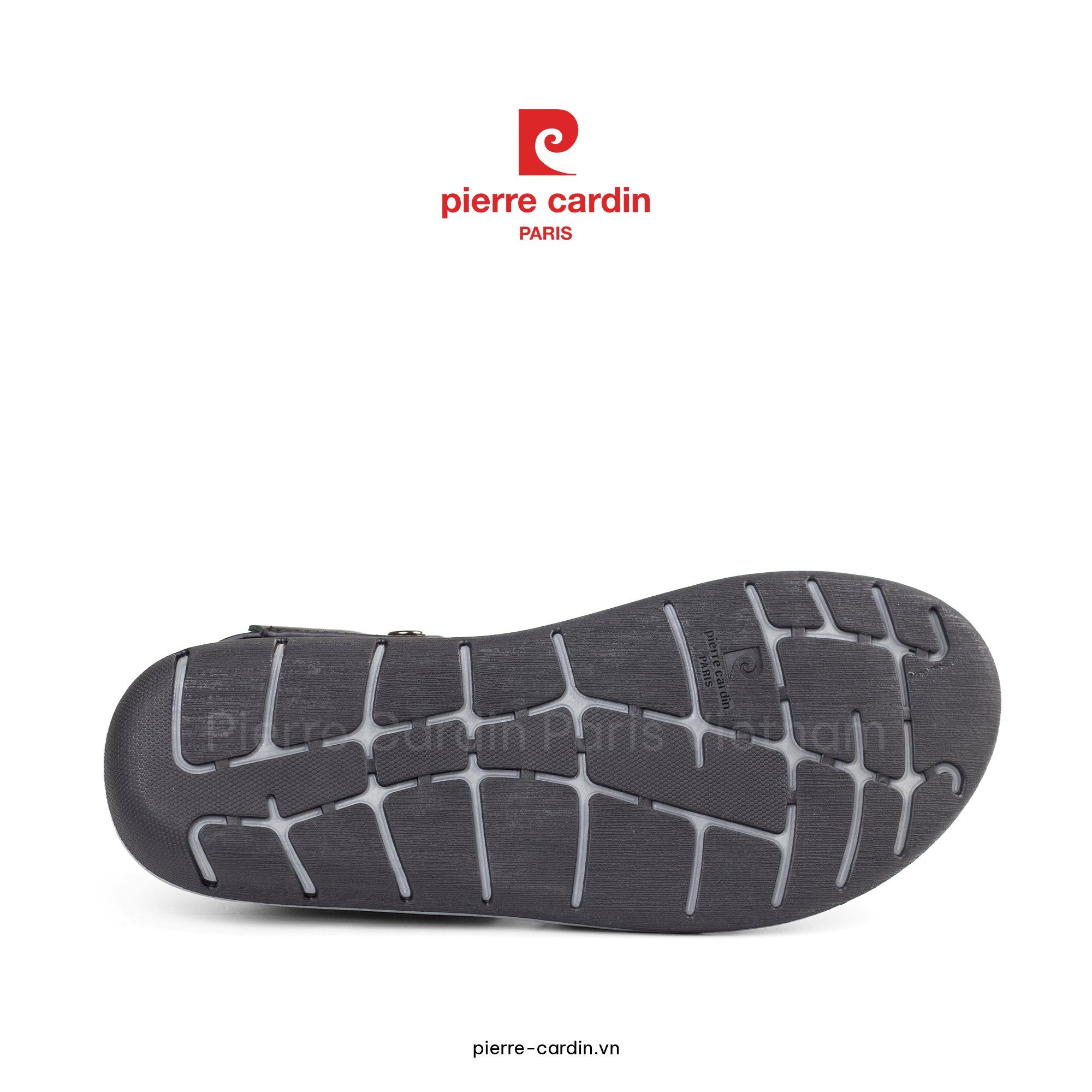 Pierre Cardin Paris Vietnam: Sandals Da Cao Cấp Pierre Cardin - PCMFWLG 156 (BLACK)