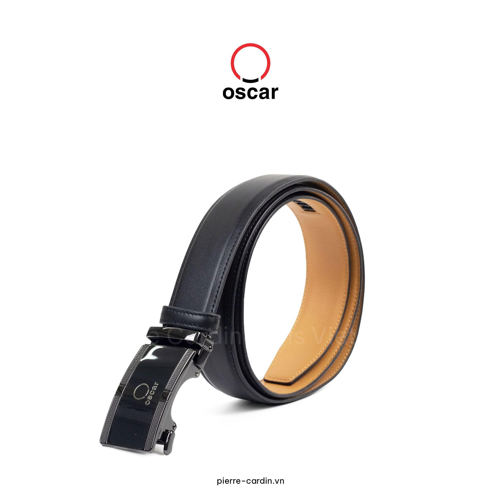 Pierre Cardin Paris Vietnam: Thắt Lưng Da Bò Khóa Tự Động Oscar Fashion - OCMBLAI 039