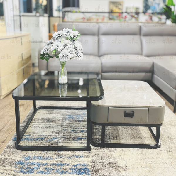 Bộ Đôi Bàn Trà Mặt Đá Cao Cấp 169 Alila