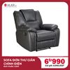 Sofa Đơn Thư Giãn Chỉnh Điện Màu Xám Đậm