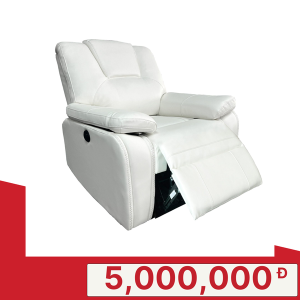Sofa Đơn Thư Giãn Chỉnh Điện Màu Trắng Kem