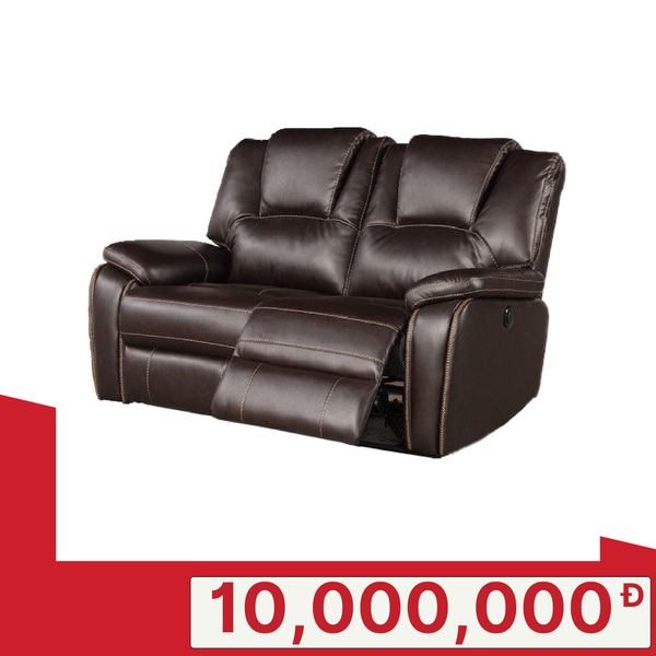 Sofa Băng 2 Thư Giãn Chỉnh Điện Màu Nâu Socola
