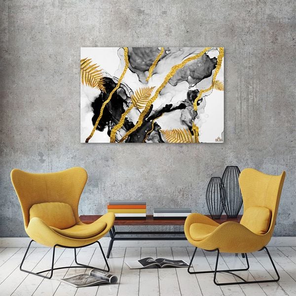 Tranh Canvas Black And Gold 2 Alila (60x90cm)