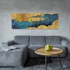 Tranh Canvas Blue And Gold Abstract Alila (40x120cm - 50x150cm)