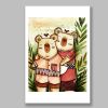 Tranh Canvas Cặp Gấu Cute (40x60cm - 50x75cm - 60x90cm)