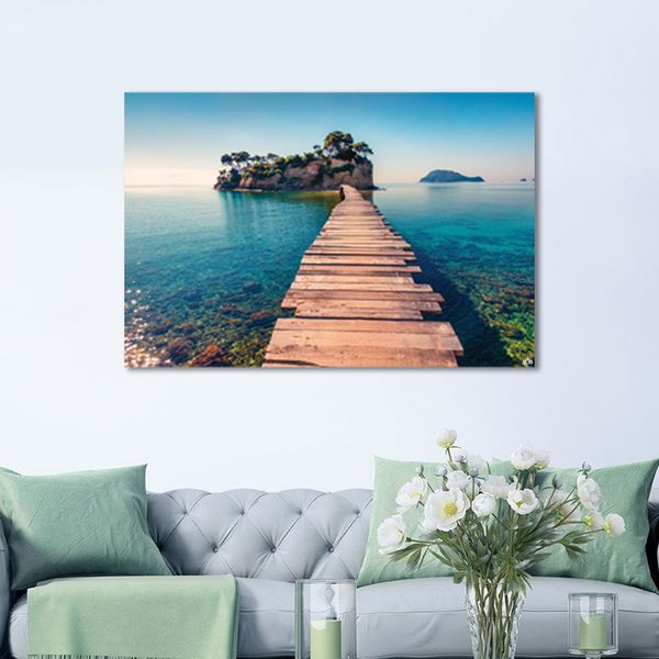 Tranh Canvas Cầu Gỗ Trên Biển Alila (60x90cm)