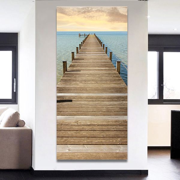 Tranh Canvas Cầu Tàu Ra Biển (60x90cm - 70x150cm )