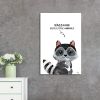 Tranh Canvas Cute Raccoon Alila (60x90cm)