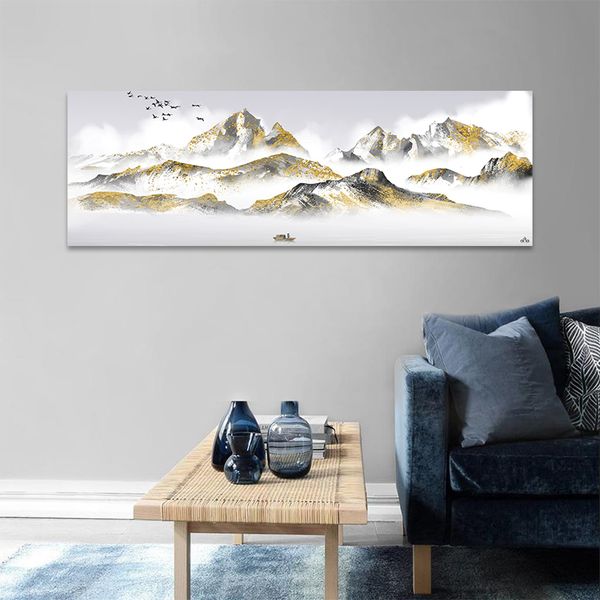 Tranh Canvas Đỉnh Núi Trong Sương 2 Alila (40x120cm - 50x150cm)