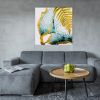 Tranh Canvas Gold And Blue Abstract Alila (80x80cm)