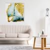 Tranh Canvas Gold And Blue Abstract Alila (80x80cm)