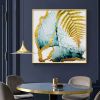 Tranh Canvas Gold And Blue Abstract Alila (80x80cm)